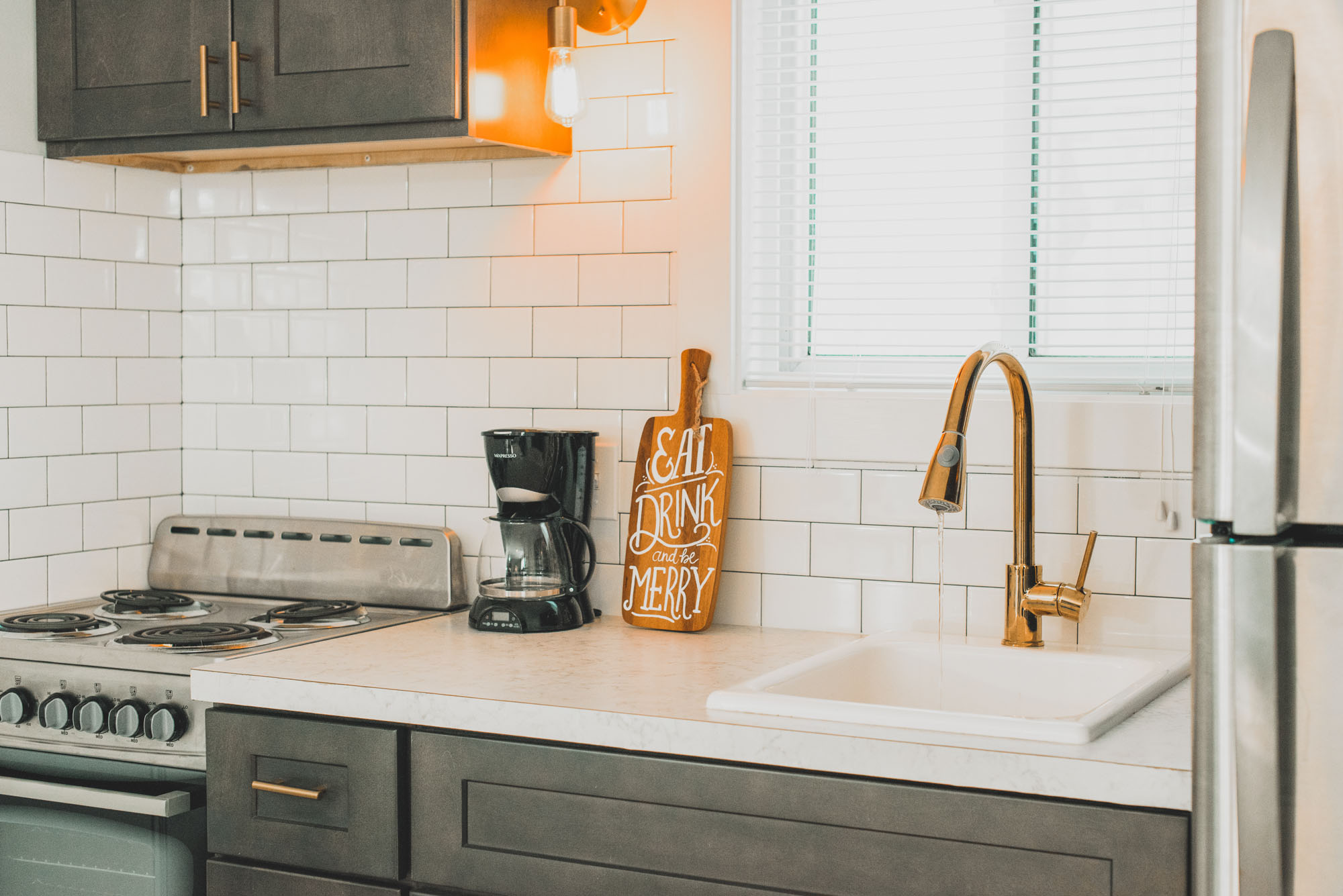 Kitchenette in luxury hotel suite Beulah MI