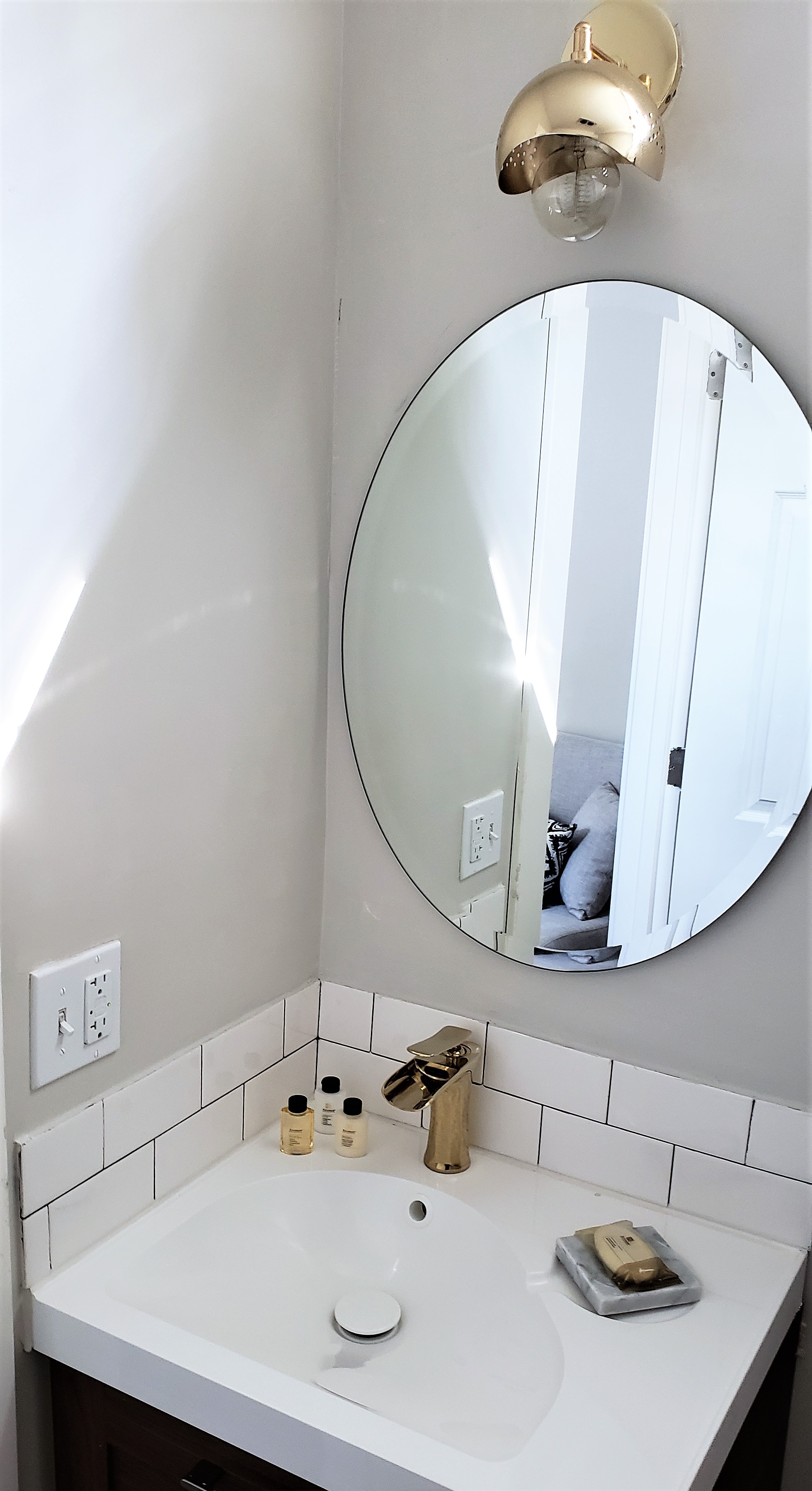 Bathroom vanity in luxury hotel suite