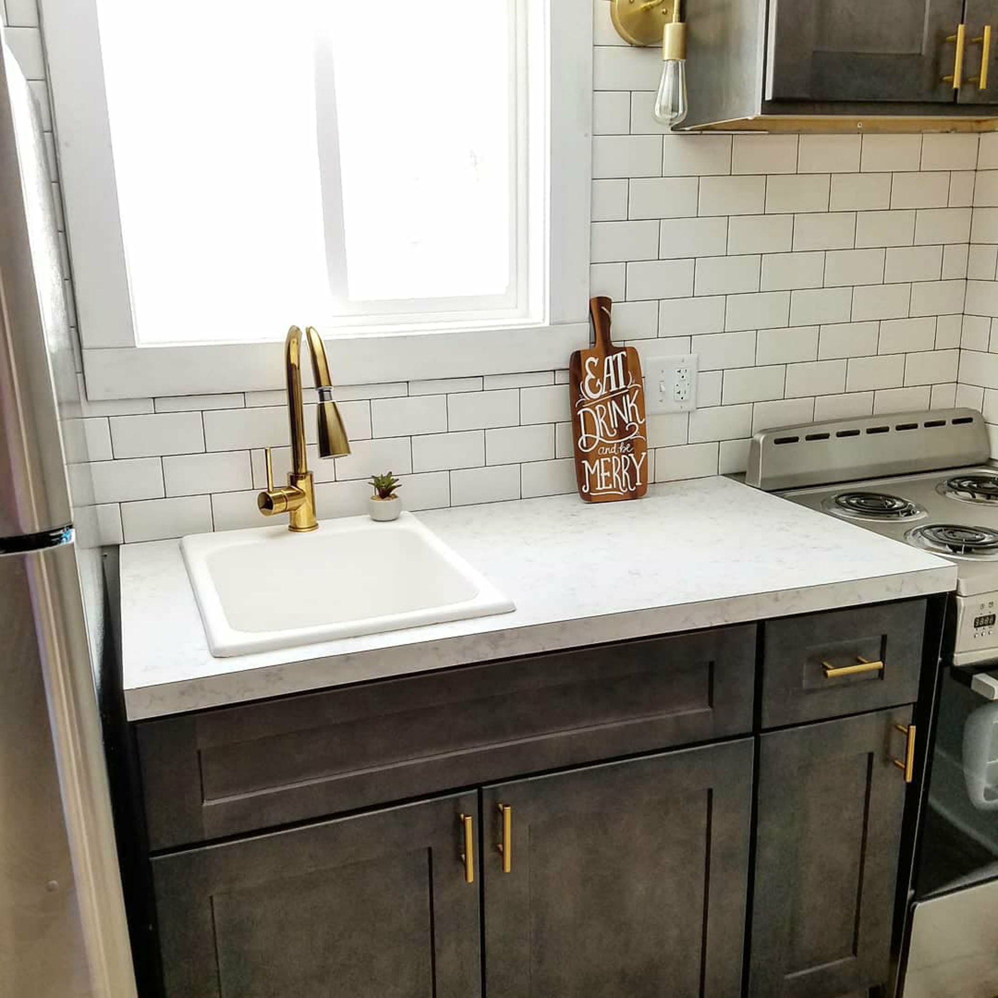 Kitchenette in luxury hotel suite Beulah MI