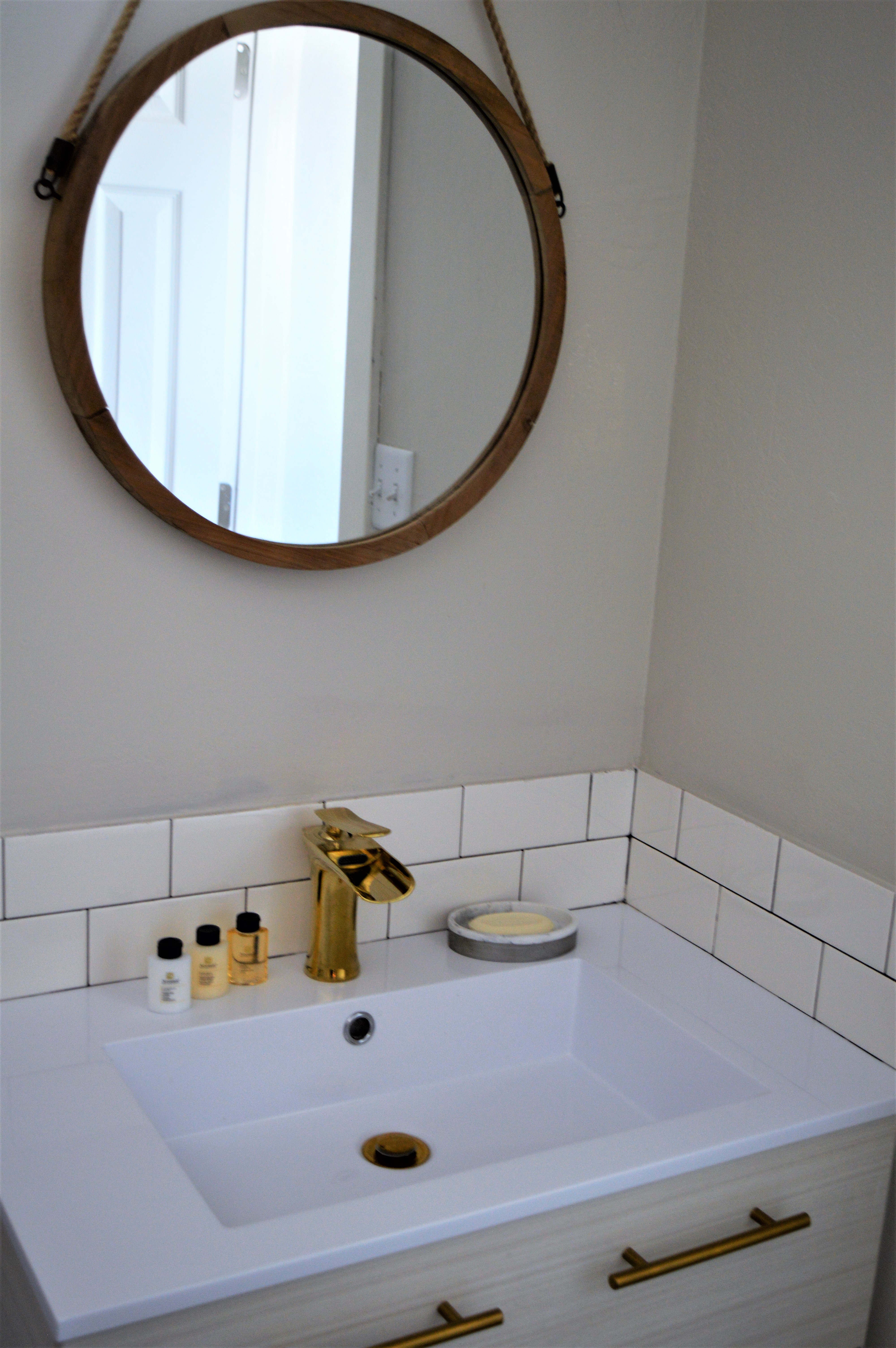 Bathroom vanity in luxury hotel suite