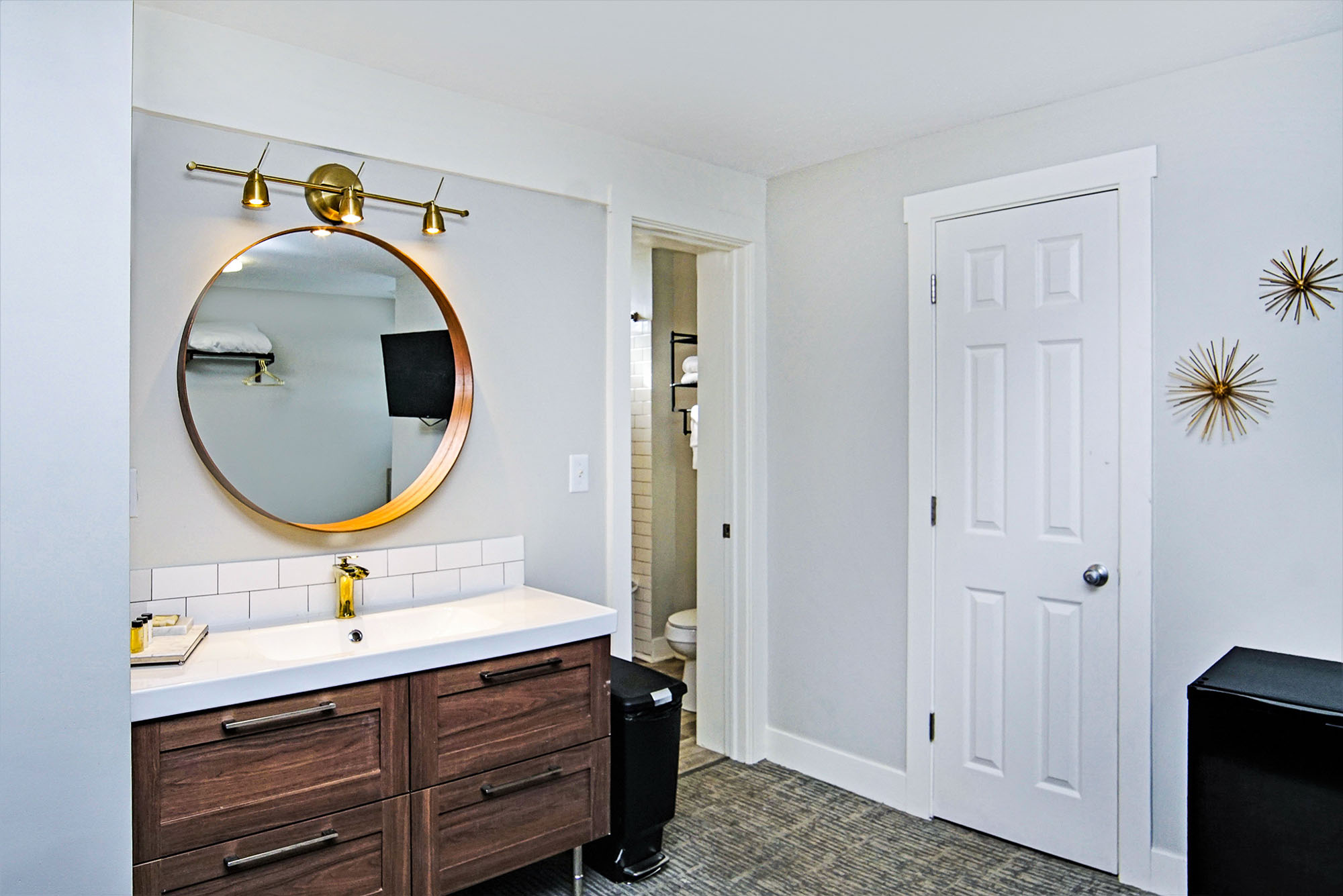 Mid century modern vanity luxury studio suite