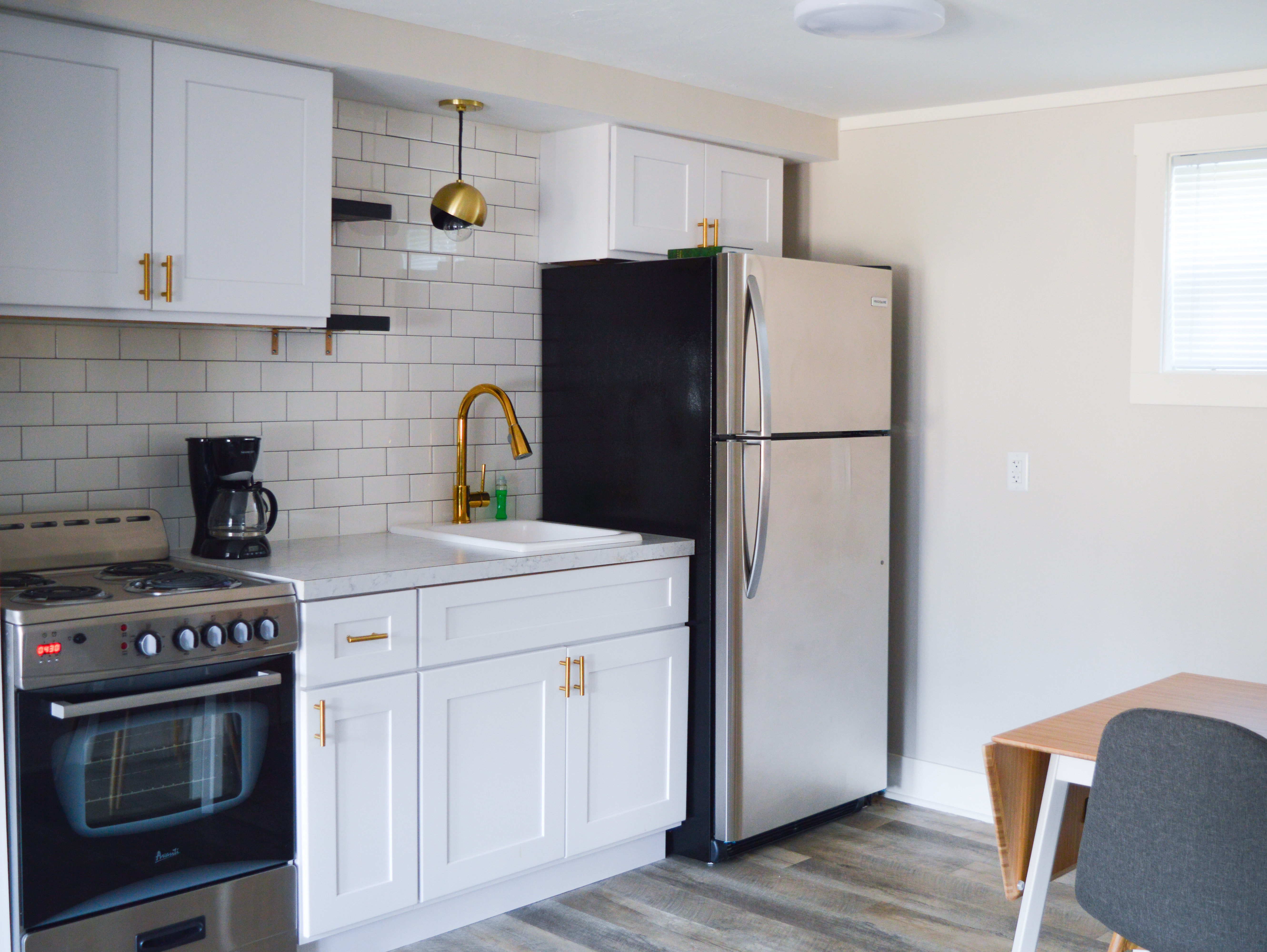 Kitchenette in luxury northern Michigan hotel suite