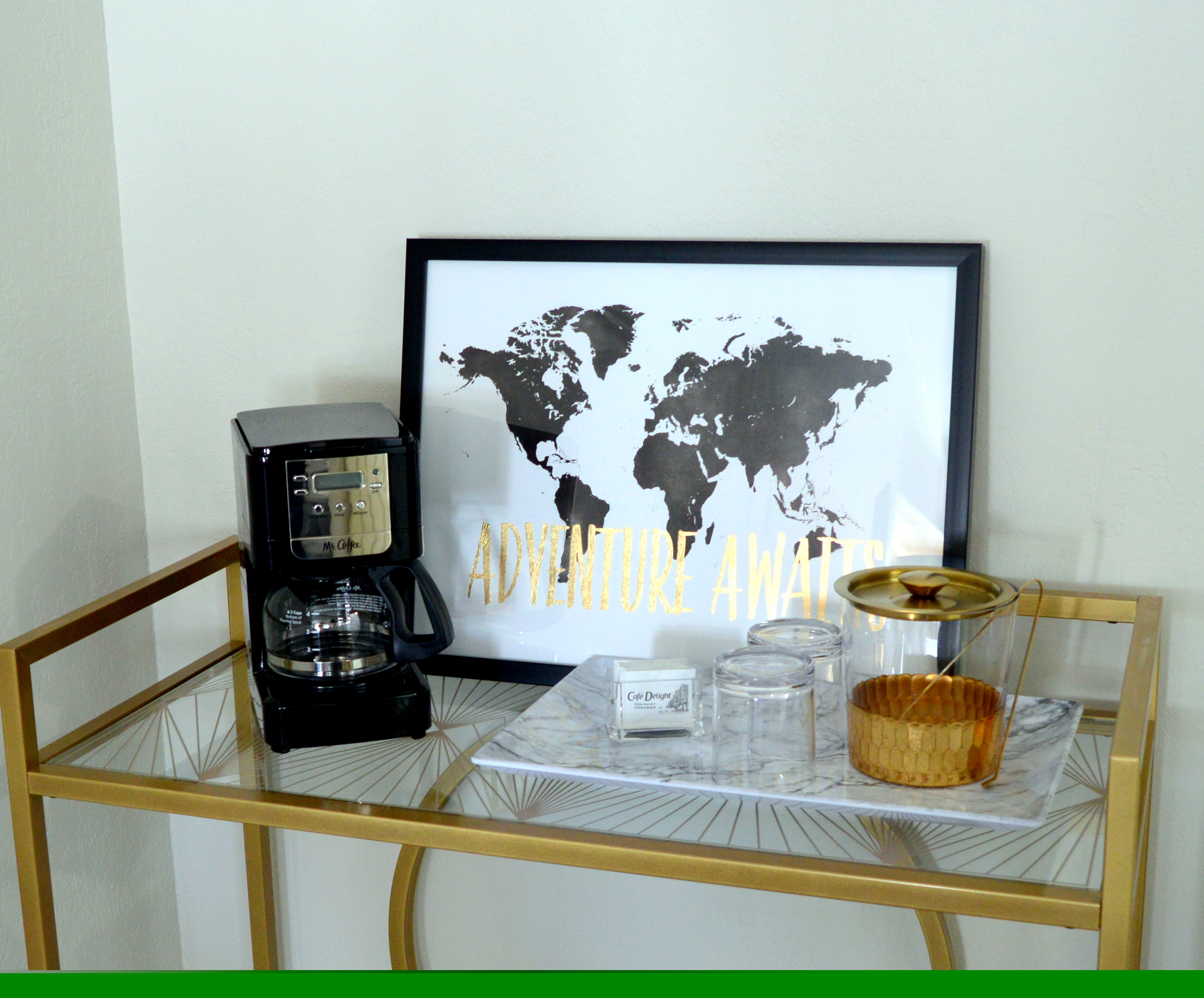 Coffee bar in hotel room