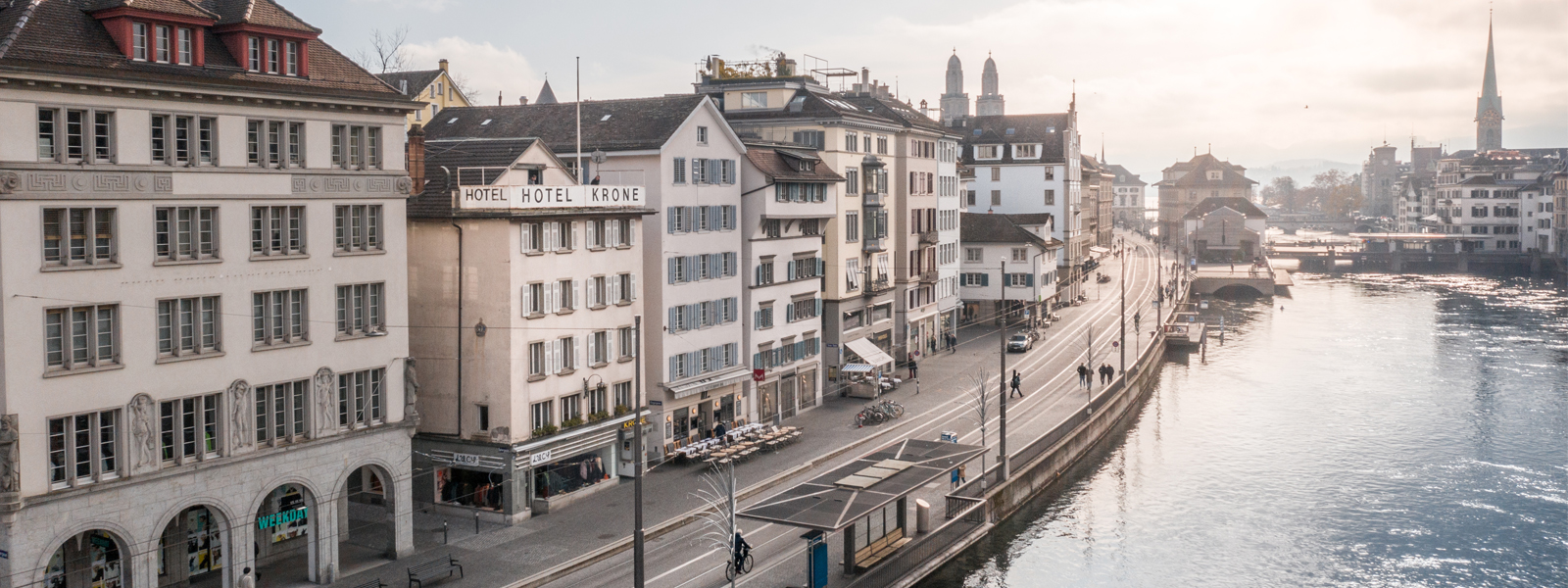 KRONE Zürich Pop Up Hotel Outside view left far 1600x600