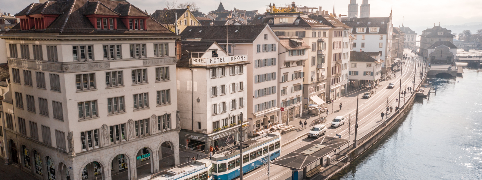 KRONE Zürich Pop Up Hotel Outside view left 1600x600