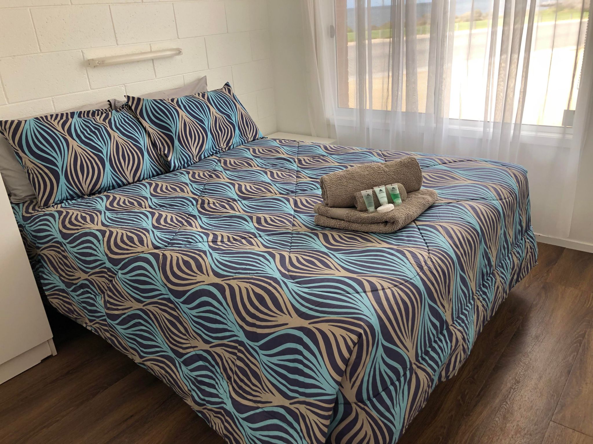 Large Double Room: One double bed, one single bed and a double bunk