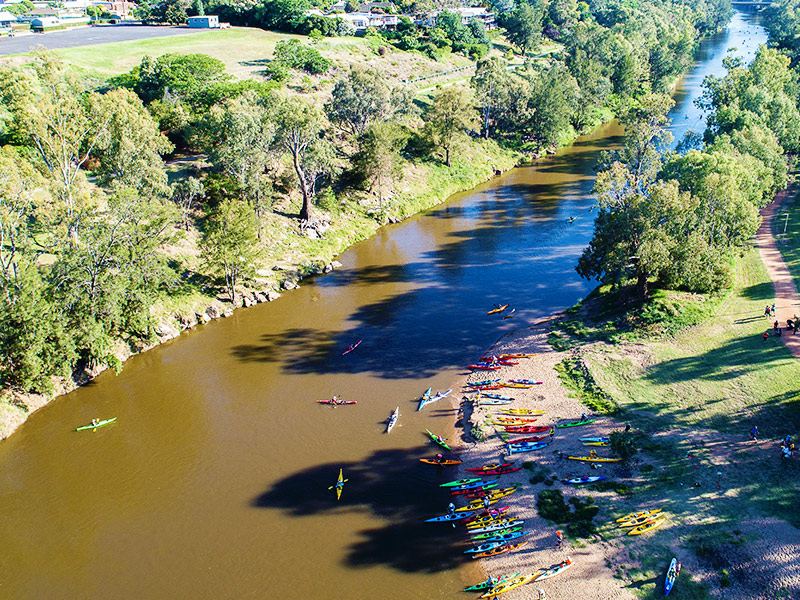 Explore the Macquarie River by kayak and savour the experience. Take in the many beautiful sights along the way.