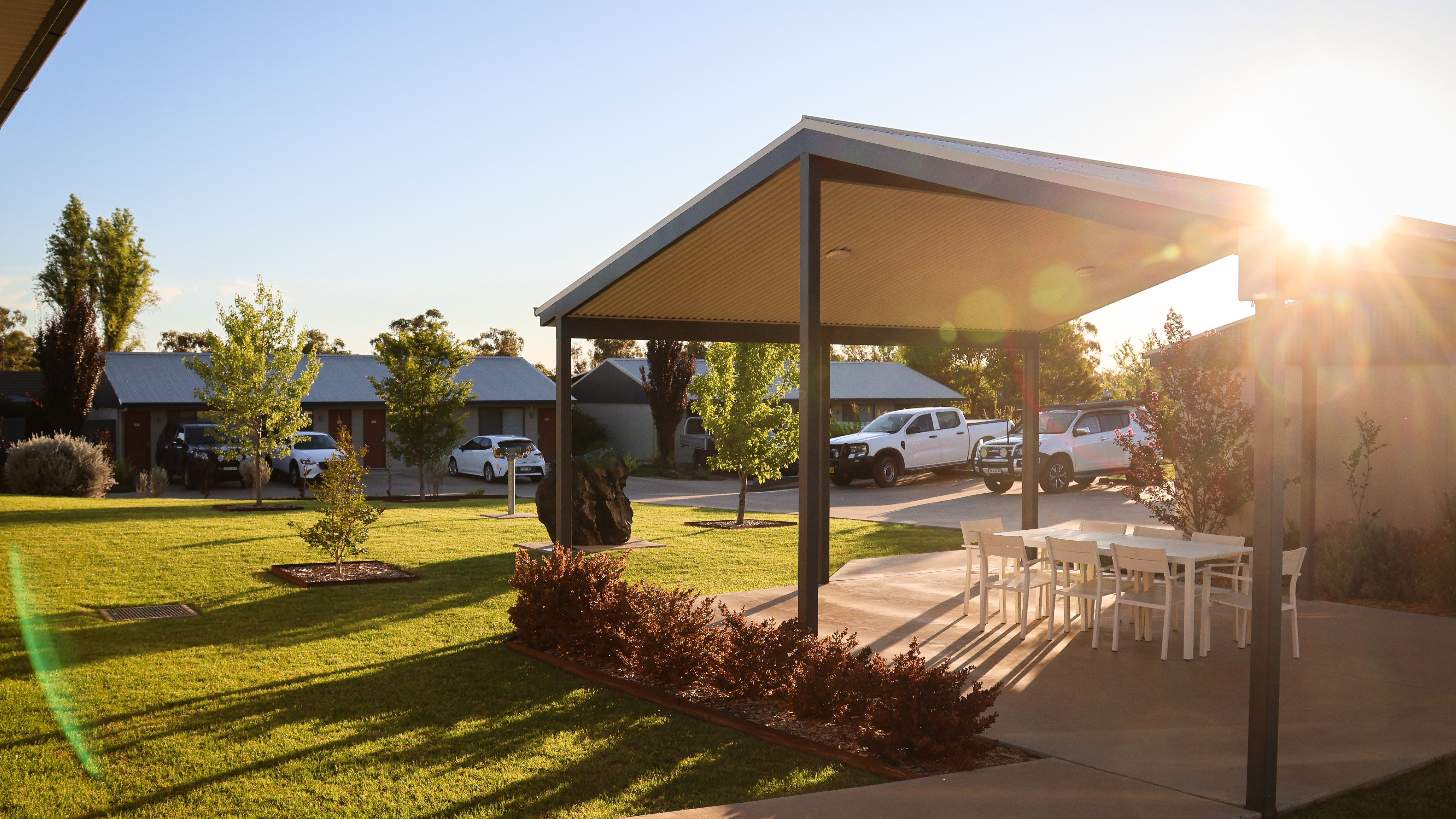 Various outdoor spaces to enjoy at our self-contained complex in Dubbo