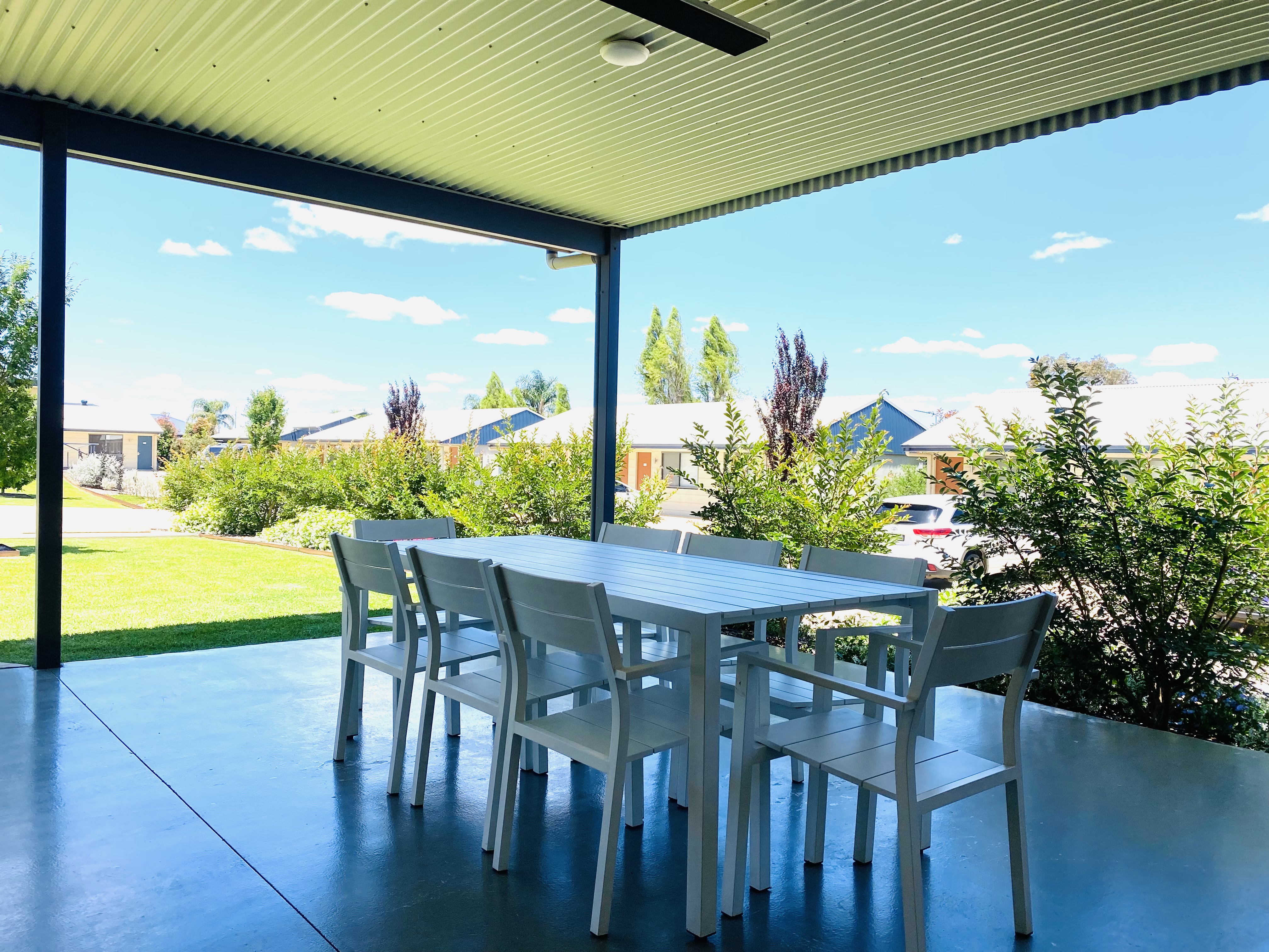 Various outdoor spaces to enjoy at our self-contained complex in Dubbo