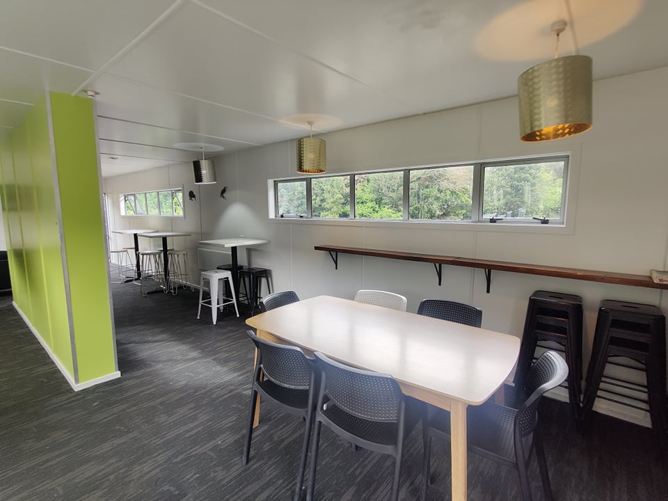 Communal Lounge in campground QBox Queenstown