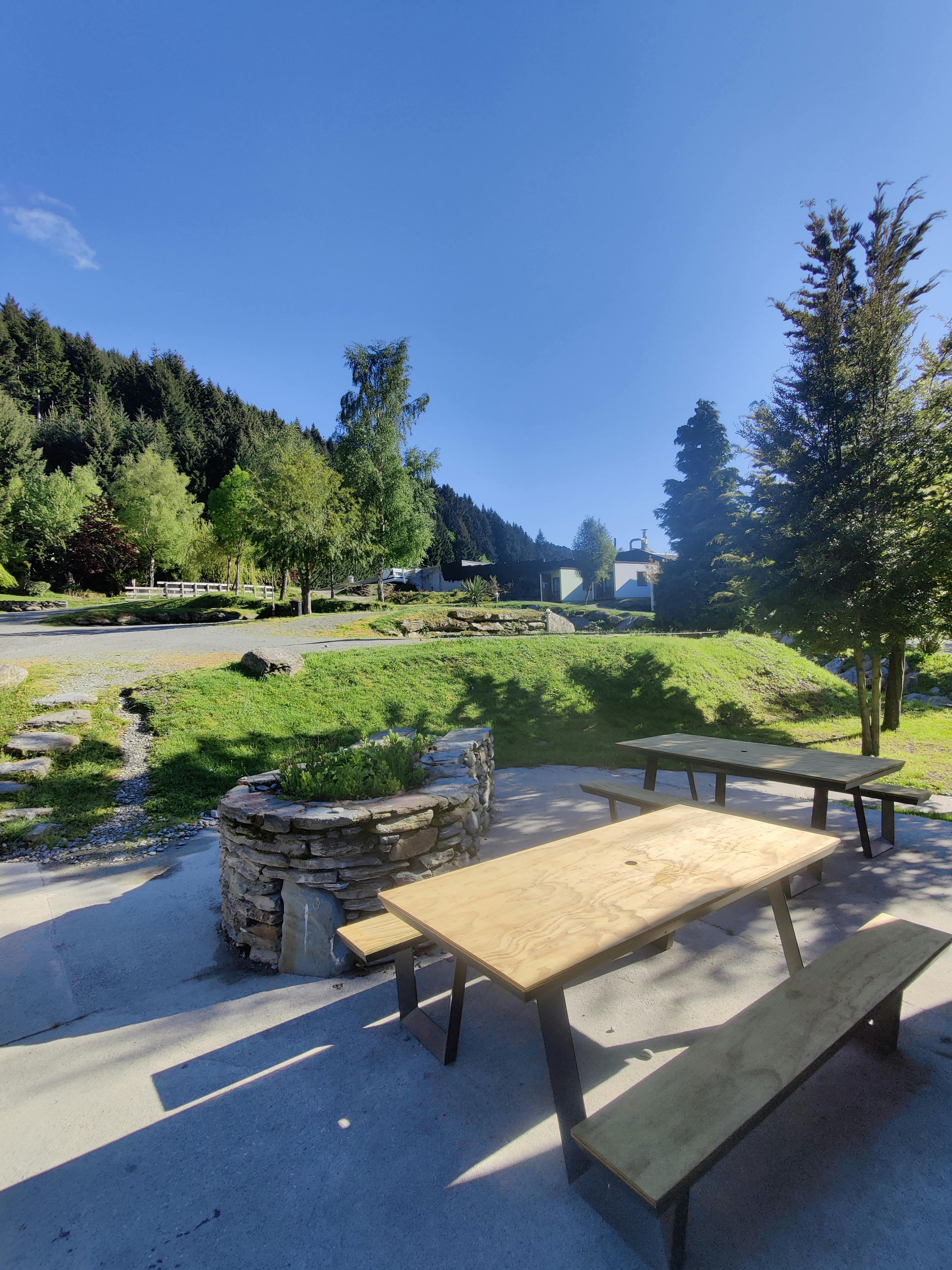Picnic are for families and friends at QBox Campground Queenstown