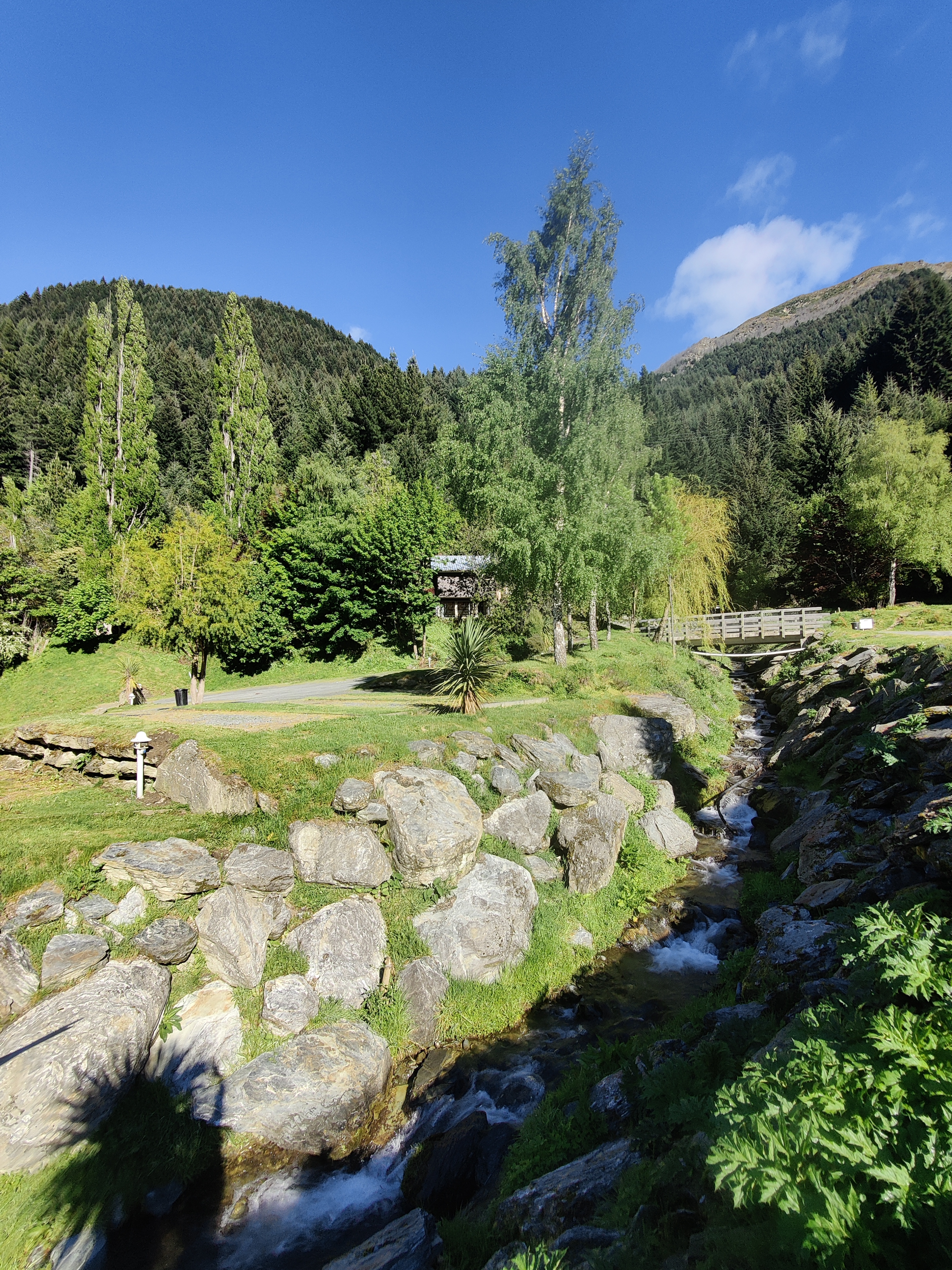 Beautiful scenery at QBox Campground Queenstown