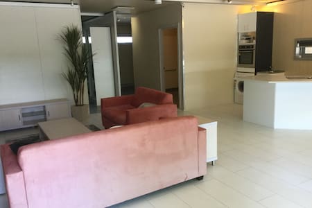 Wheelchairs can move through the spacious apartment with ease.