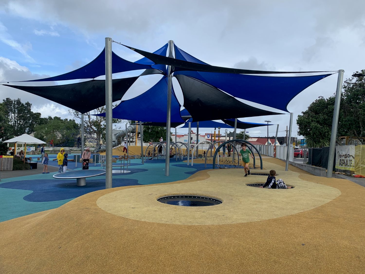 Playground at town basin