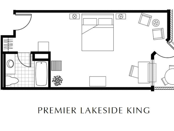 King size guest room floor plan
