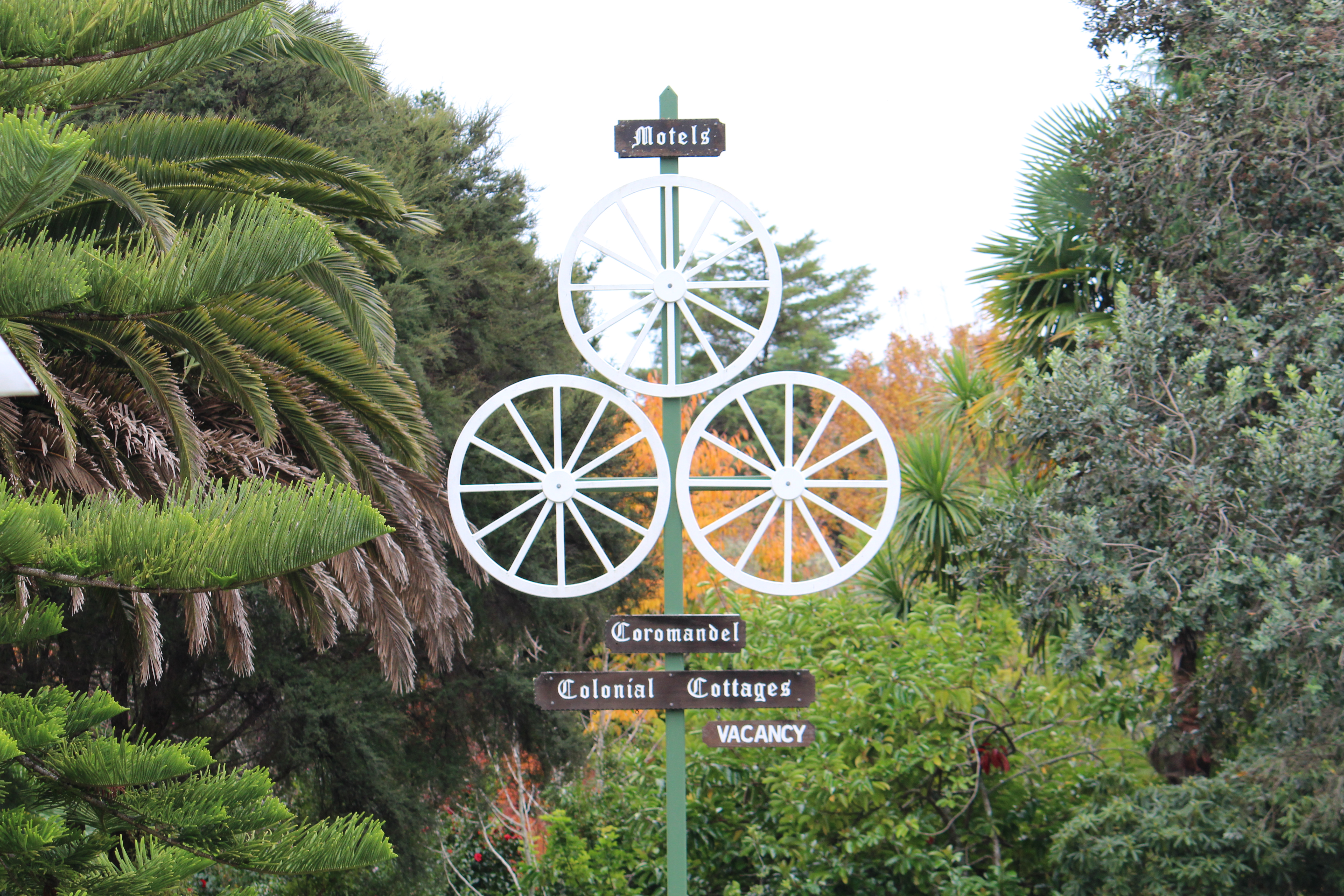 Our new wagon wheel signage