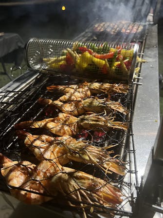 Private Villas of Bali - Seafood BBQ succulent Prawns, Ocean Fresh fish and farm fresh vegetables