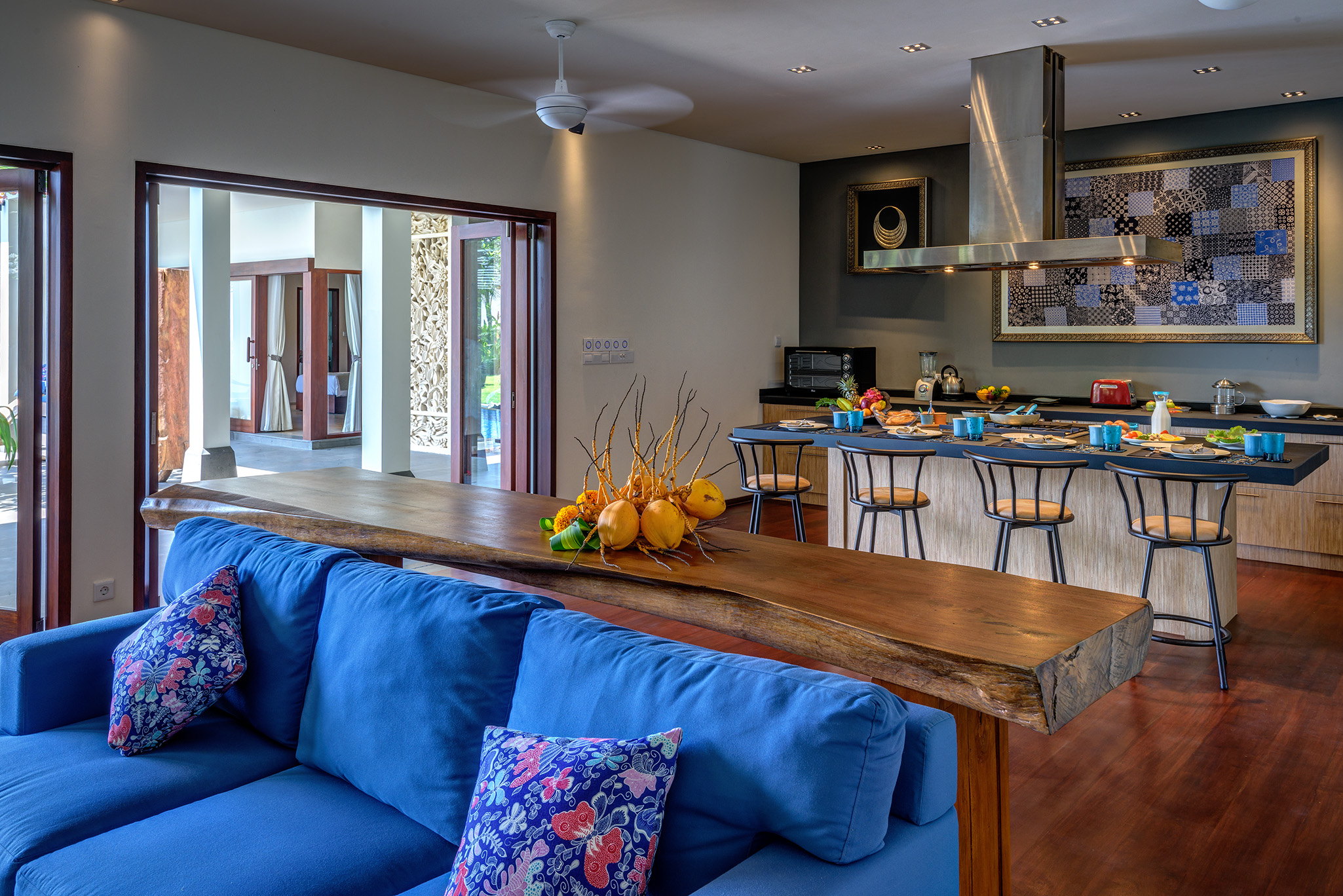 PRIVATE VILLAS OF BALI - Villa Frangipani - Pool Open living and event room