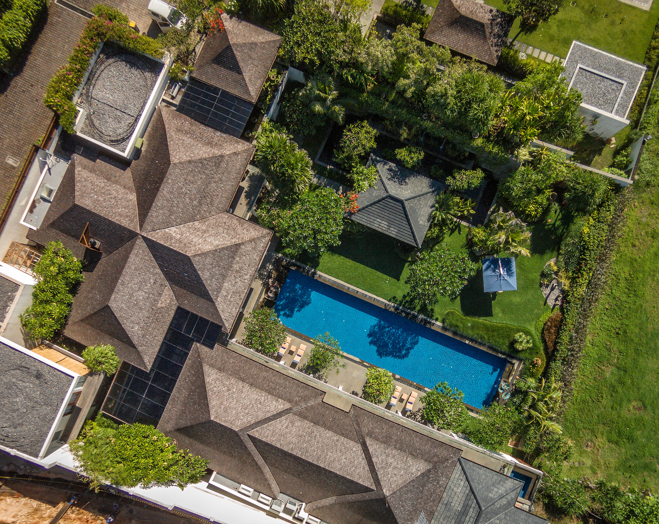 PRIVATE VILLAS OF BALI - Villa Frangipani - Aerial view of villa Frangipani.