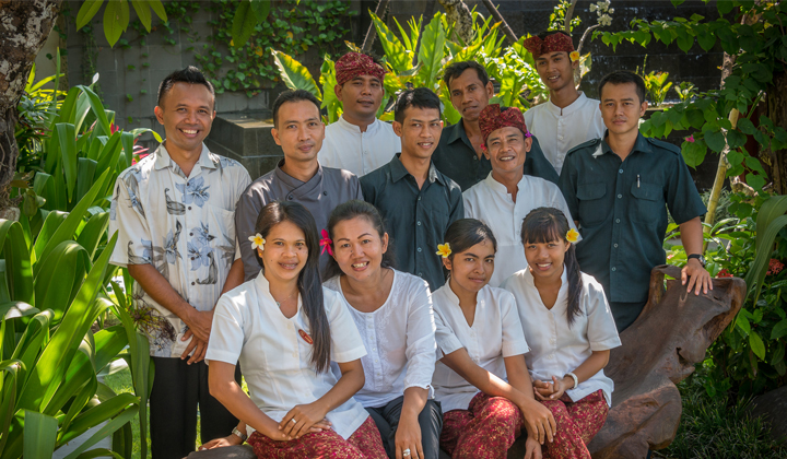 PRIVATE VILLAS OF BALI service team. Butler, engineers, concierge, chef, driver.