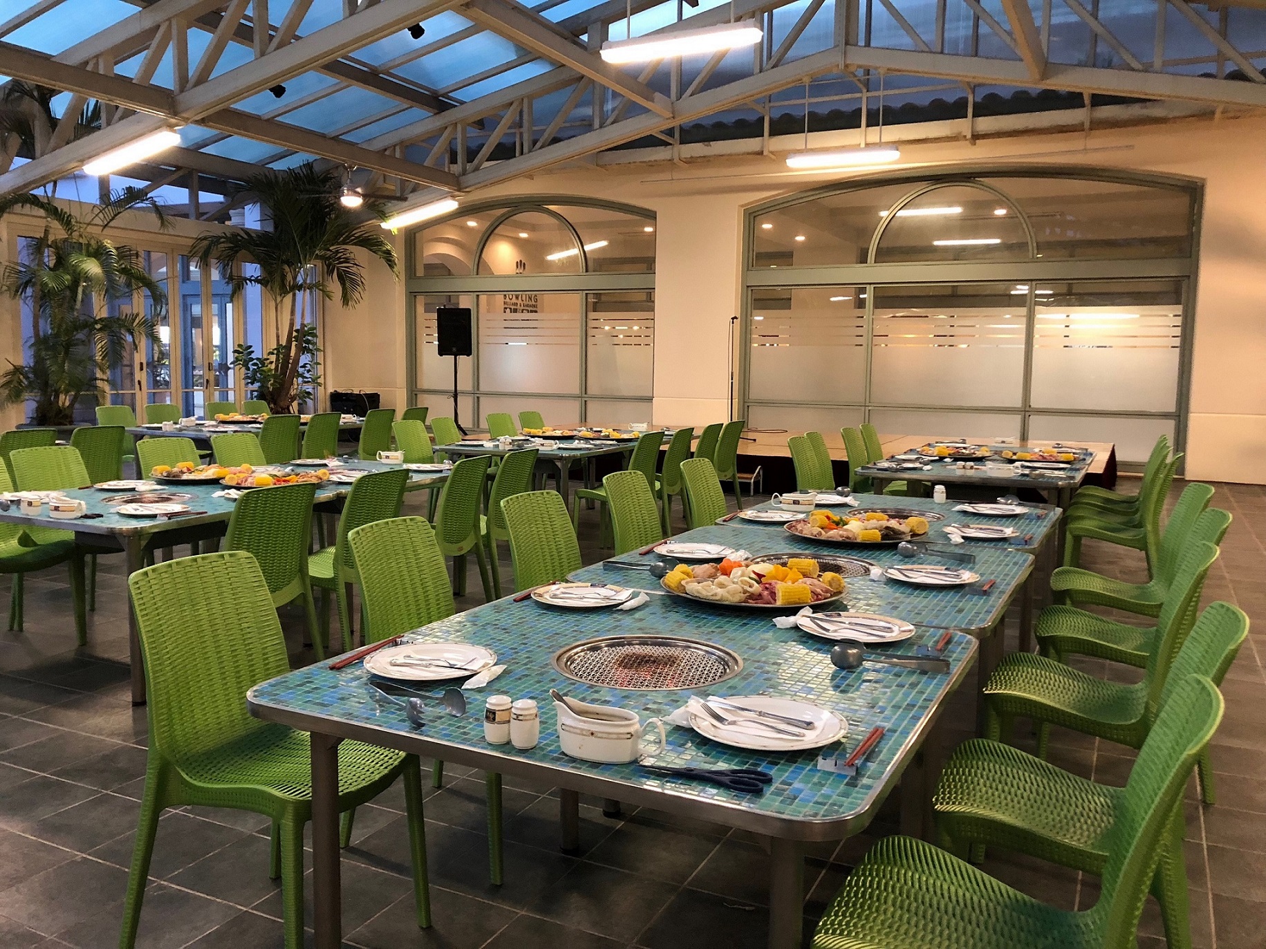 outdoor bbq of leopalace resort guam