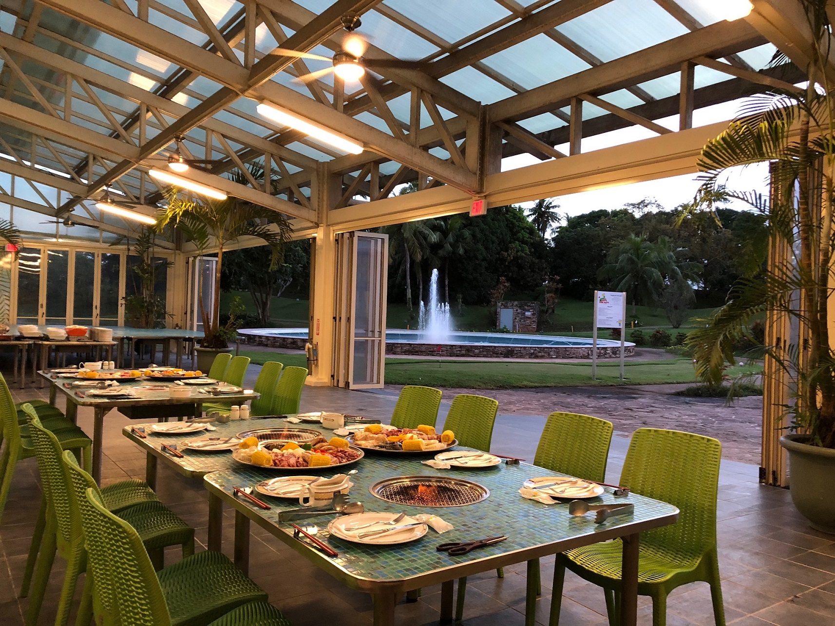 outdoor bbq of leopalace resort guam