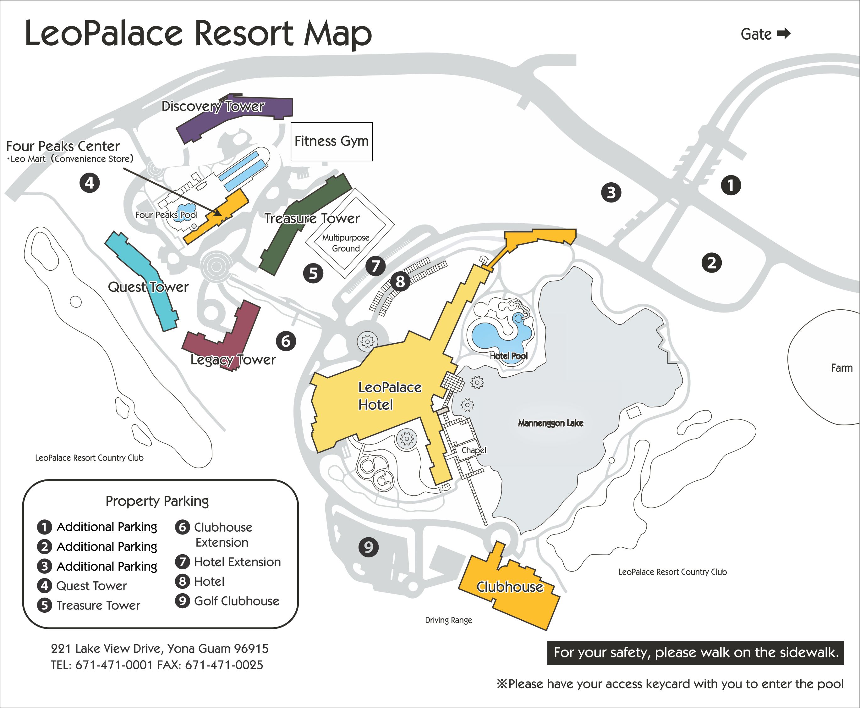 facility map or leopalace resort guam