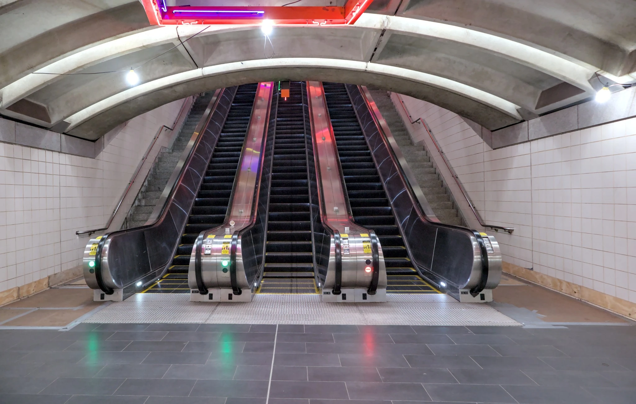 Escalators at the PATH station.
