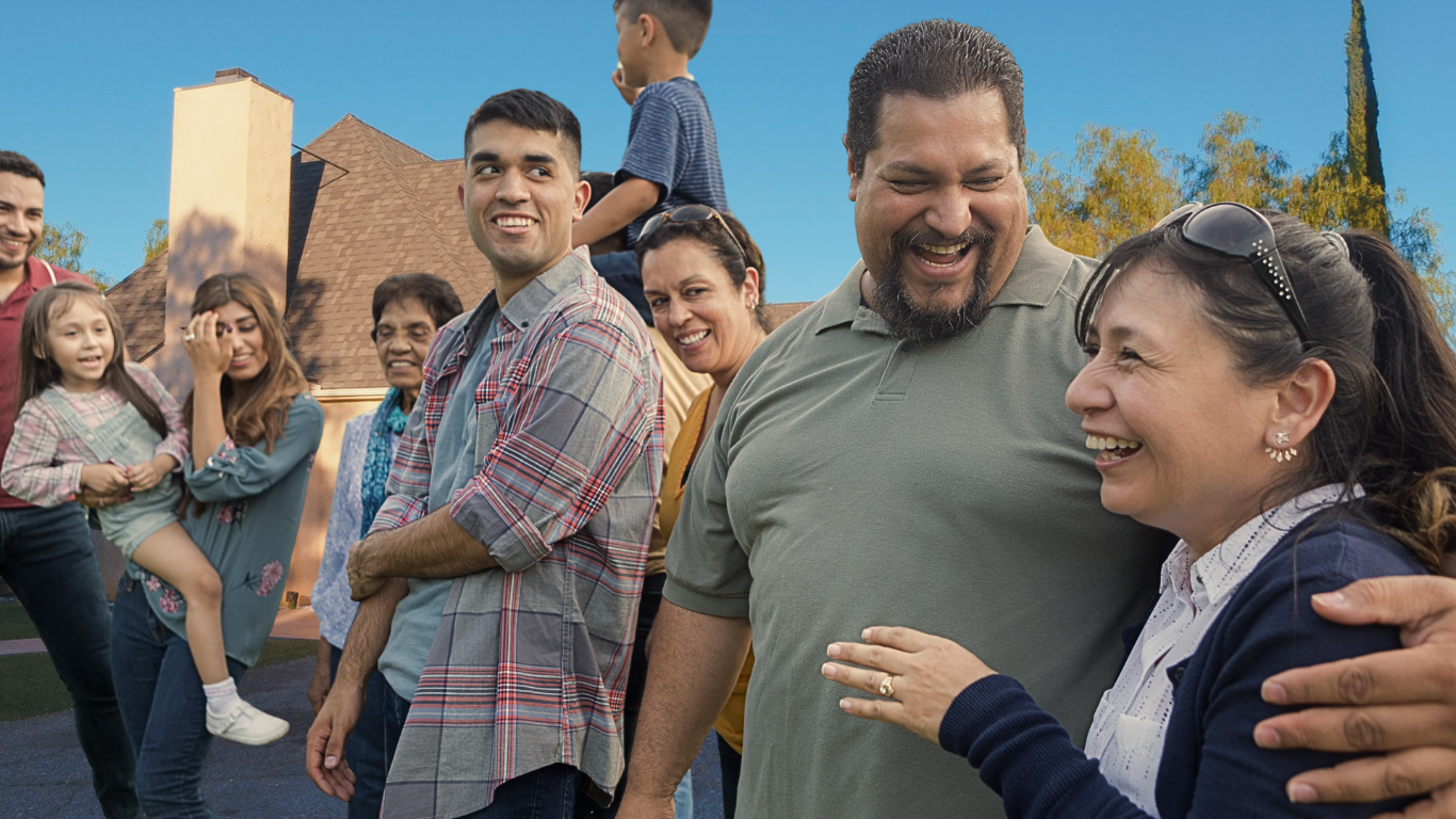 Picture of a family reunion retreat at Khyra Beaucrest Ranch in Cherry Valley, CA.