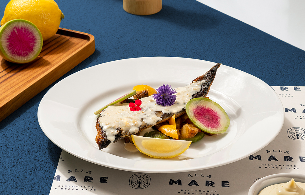 Mackerel with Garlic & Lemon Sauce