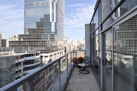 Yonge Suites The Loft, Split Level One Bedroom Suite Terrace north view