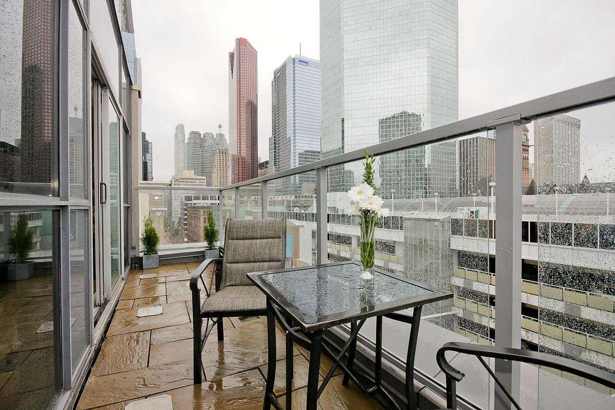 Yonge Suites Split Level 2 Bedroom Suite Penthouse E terrace south view