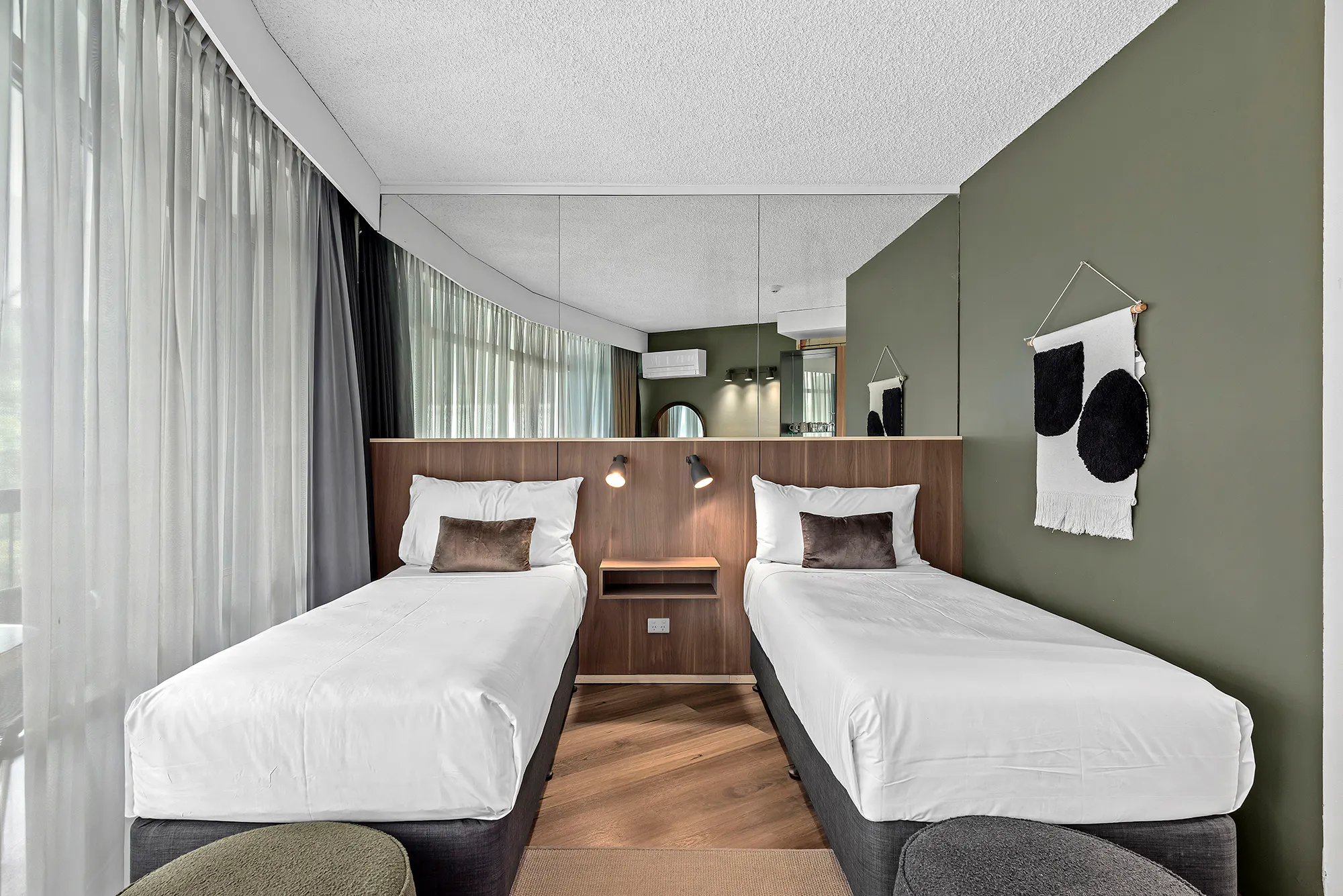 Twin room at Tower Mill Hotel Brisbane