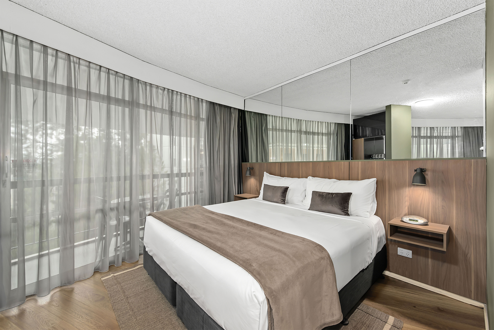 King room at the Tower Mill Hotel Brisbane