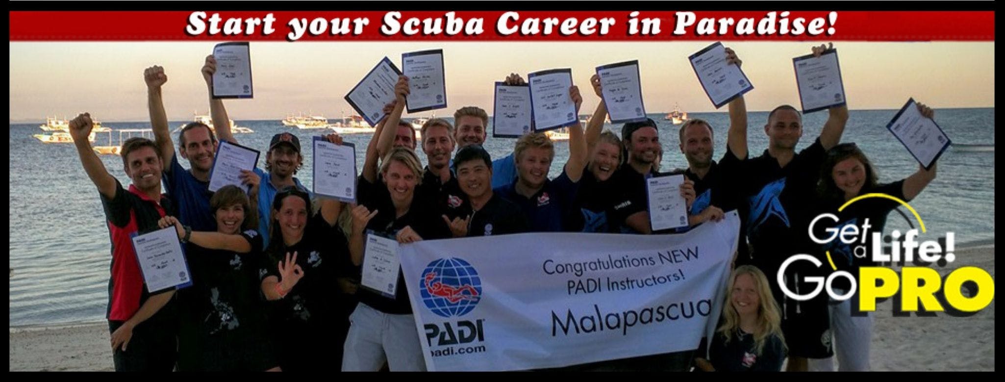 PADI IDC Instructor Course DM Divemaster Malapascua