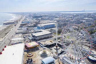Hotel and Ferris Wheel Aerial view