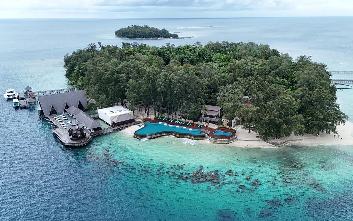 Drone image of Pulau Sepa