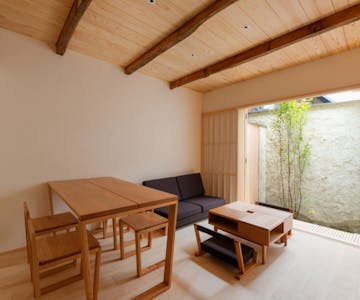 BenTen West Machiya in Kyoto - Living Area - Handmade Furniture