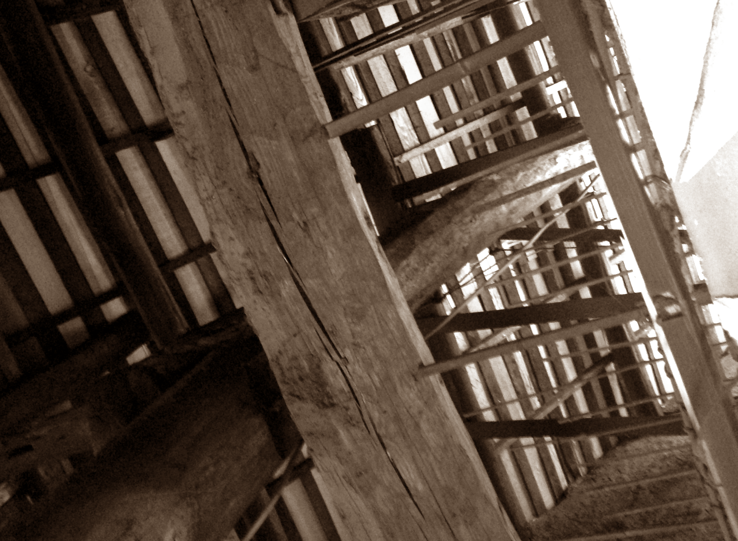 Kyoto BenTen Residences Restoration - stripping down the building to its original timber frame
