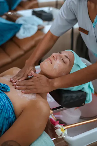 Traditional Balinese massage treatment at Azure Wellness Spa in Gili Trawangan