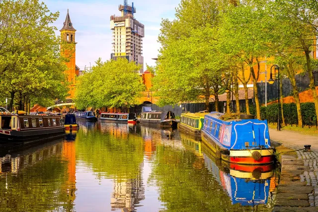 Castlefield canals in Deansgate Manchester