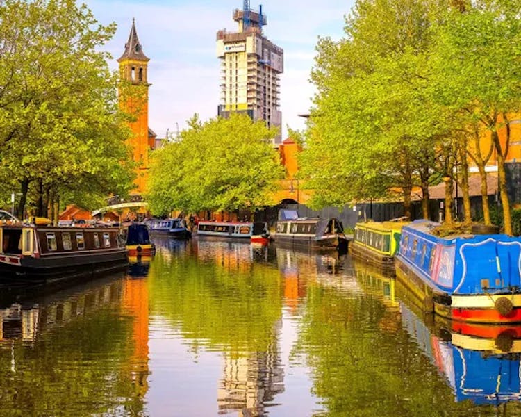 Castlefield canals in Deansgate Manchester