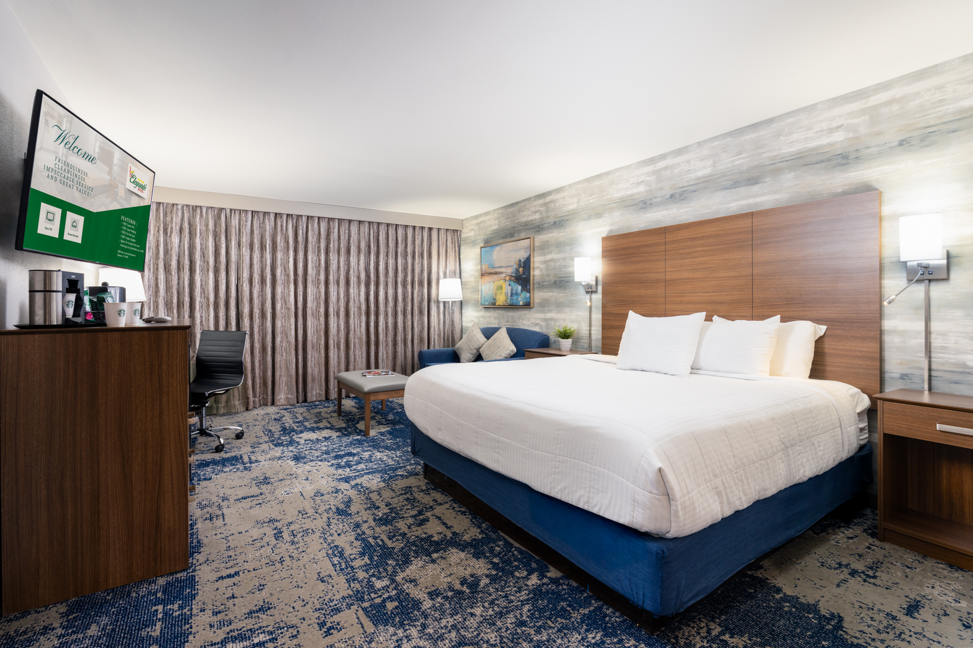 King Bed•Sofa• Walkin Shower•312ft²