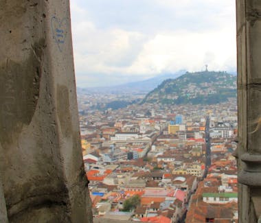 Basilica of the National Vote, view of Quito from the bell tower
