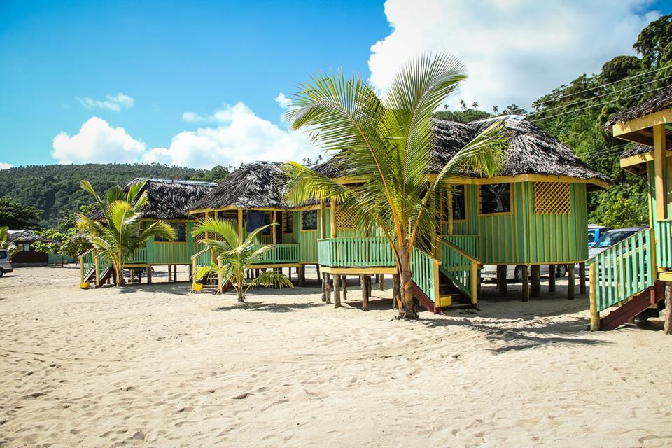 Enclosed Beach Fales with double and single beds