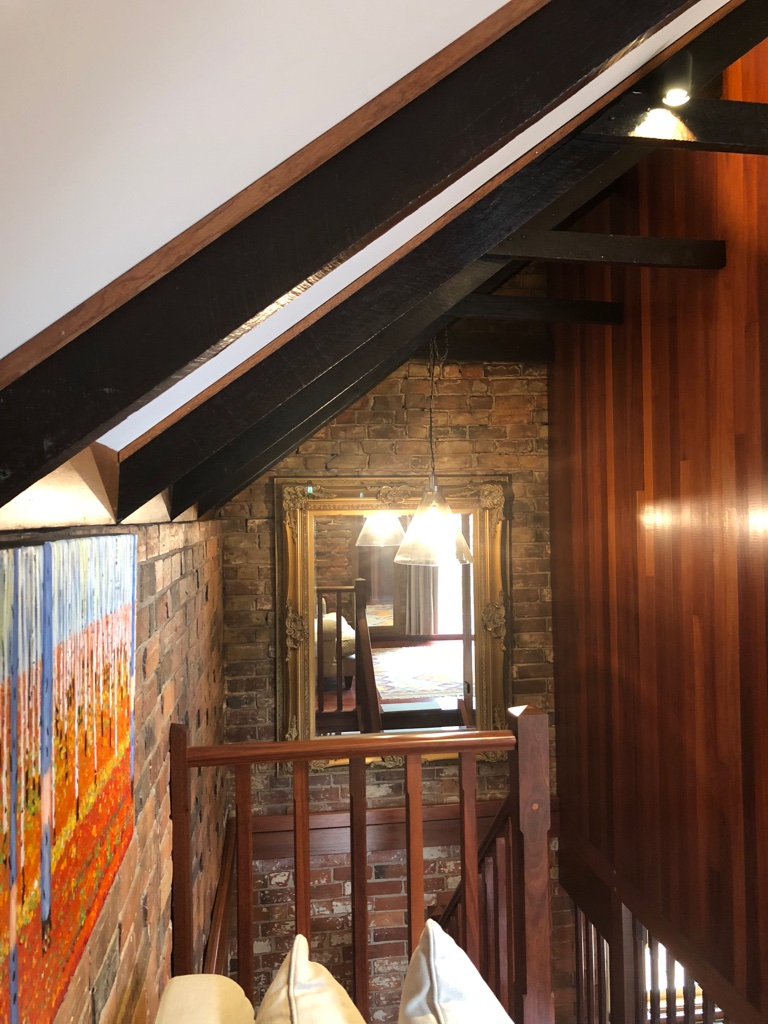 Stables Apartment stair well, Bon Accord B&B in Sale, Gippsland.