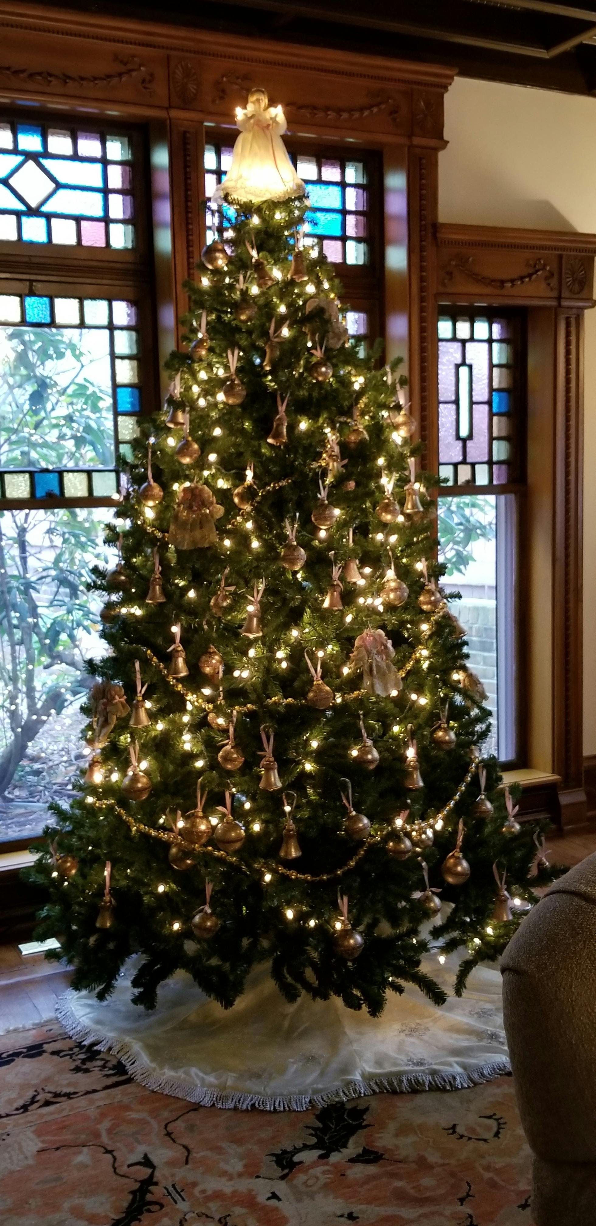 Christmas tree in the Music Room.