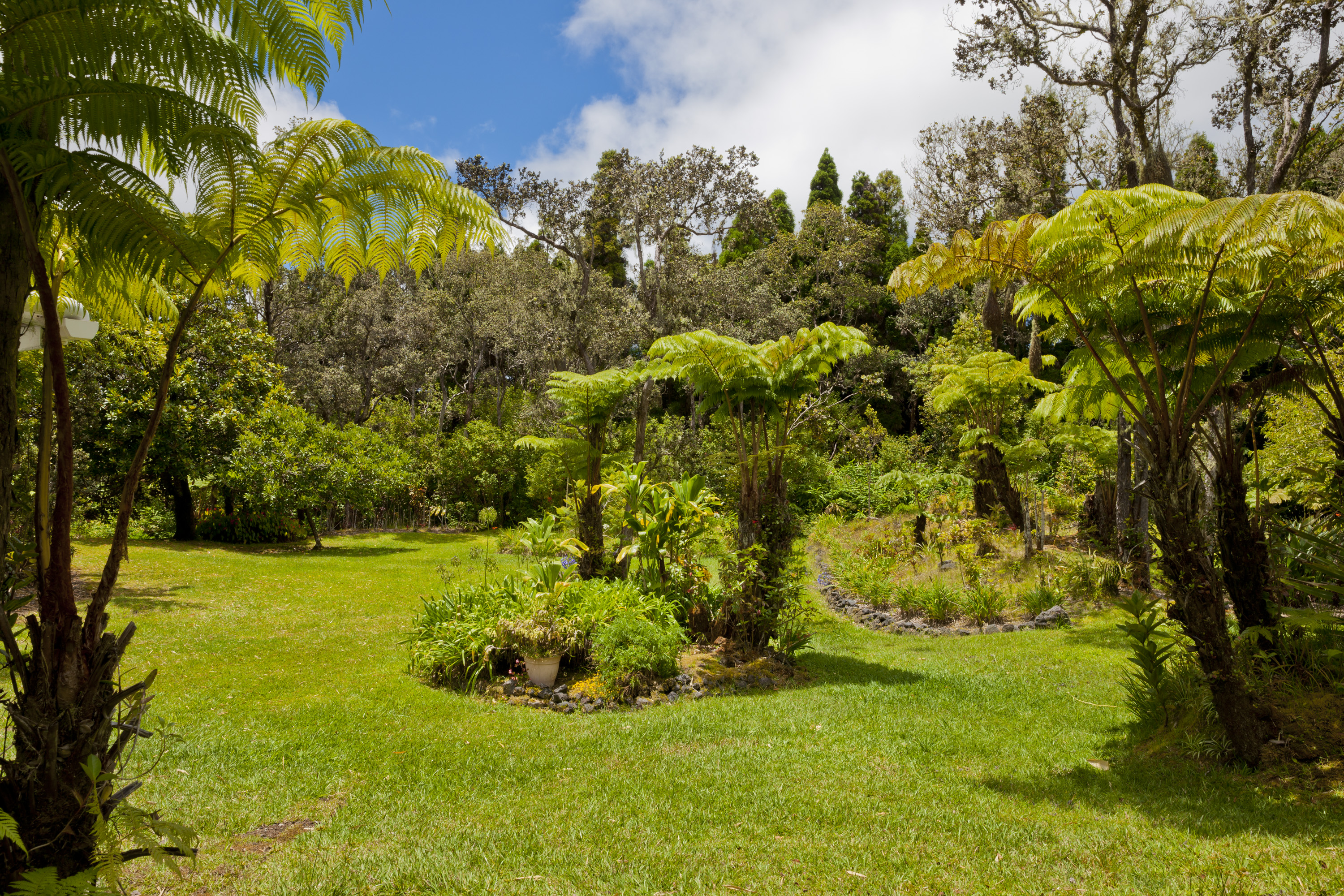 Hale 'Ohu garden and park right outside the rooms