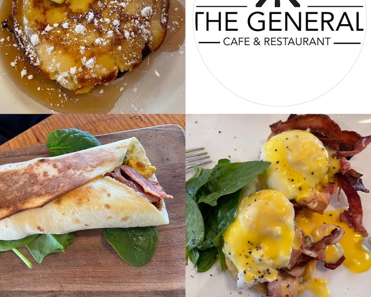 Delicious breakfast offerings at The General Cafe & Restaurant, Port Albert