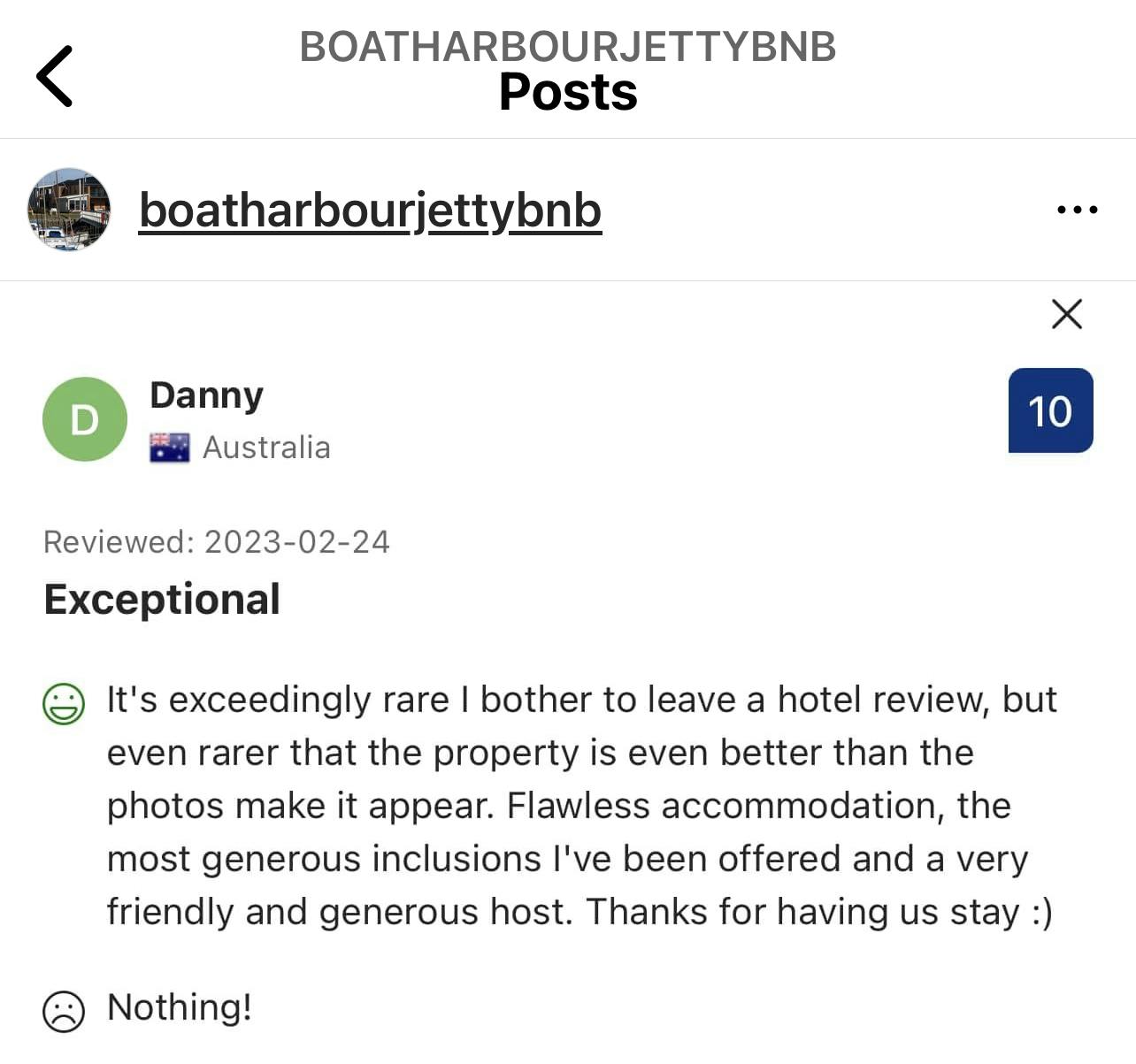 Review Boat Harbour Jetty B&B